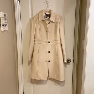 Cream J Crew coat - hardly worn